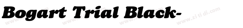 Bogart Trial Black字体转换